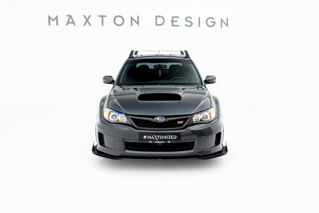 Maxton Design Front Stoßstange Flaps passend für Flaps Subaru Impreza WRX STI Mk3 Facelift schwarz Hochglanz