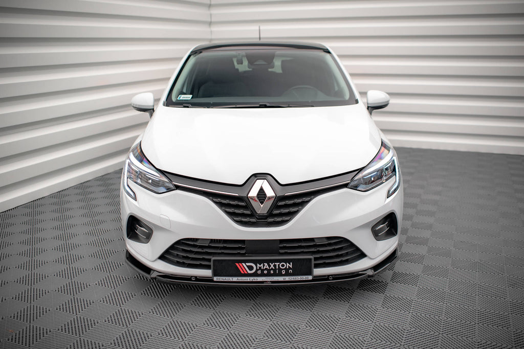 Maxton Design Street+ Spoilerlippe Front Ansatz V.2 passend für Renault Clio Mk5 schwarz Hochglanz