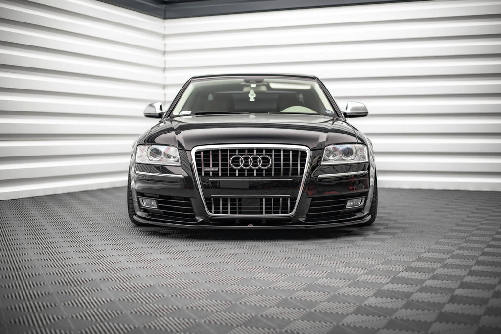 Maxton Design Street+ Spoilerlippe Front Ansatz passend für Audi S8 D3 schwarz Hochglanz