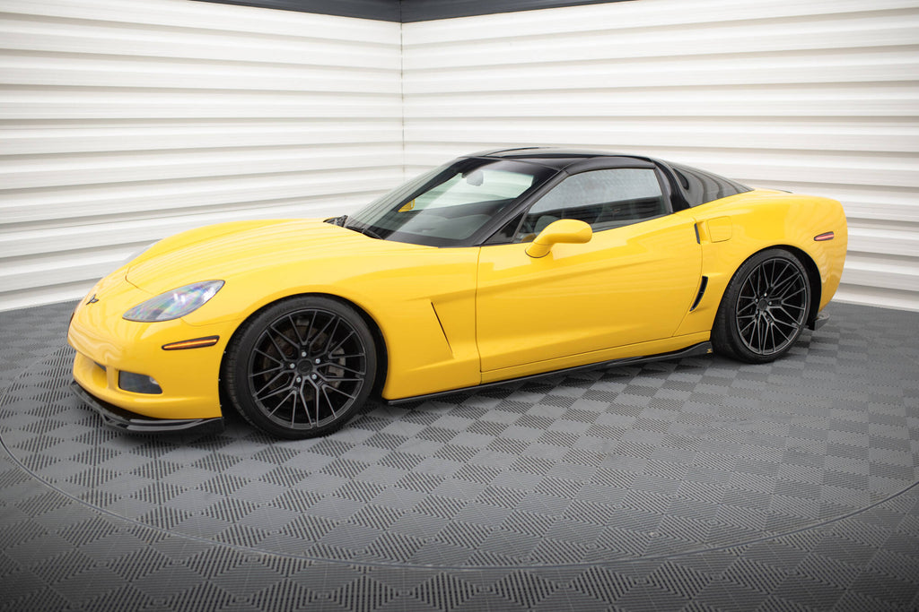 Maxton Design Street+ Seitenschweller Leisten passend für Chevrolet Corvette C6 schwarz Hochglanz