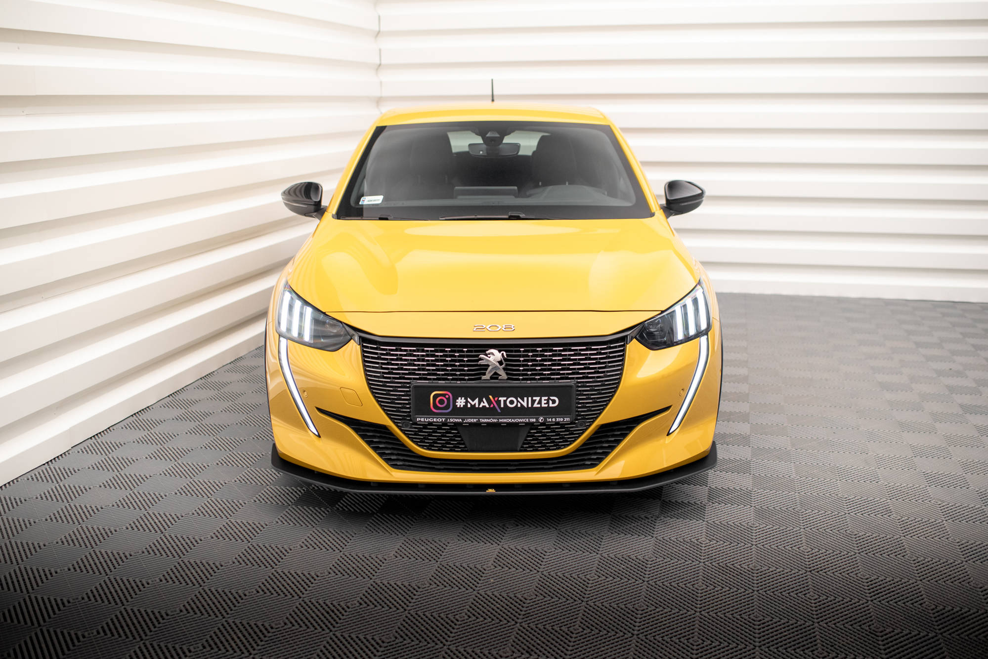 Maxton Design Street Pro Street+ Spoilerlippe Front Ansatz passend für Peugeot 208 GT Mk2