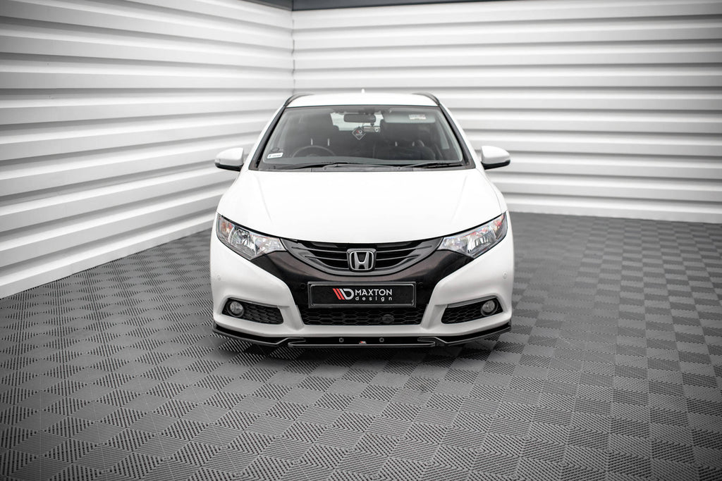 Maxton Design Street+ Spoilerlippe Front Ansatz V.2 passend für Honda Civic Mk9 schwarz Hochglanz