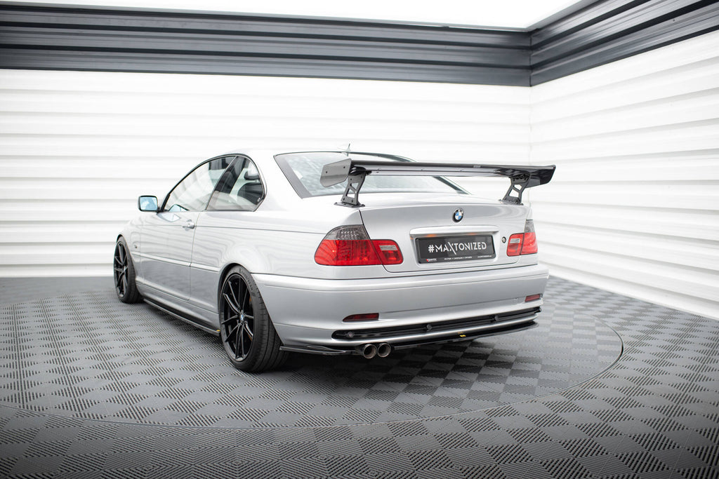 Maxton Design Carbon Spoiler With External Brackets Uprights BMW 3er Coupe E46 für BMW 3er E46