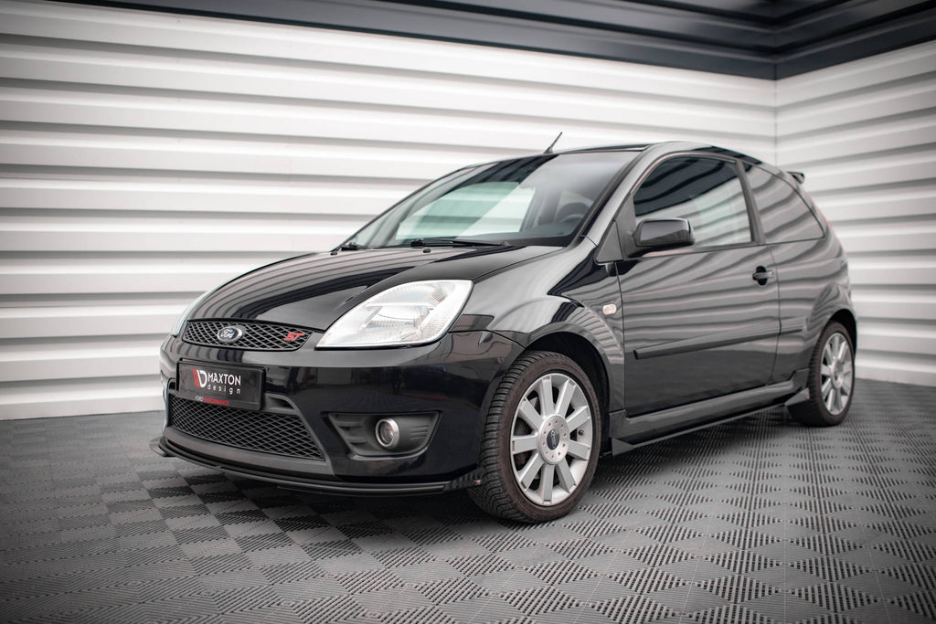 Maxton Design Front Stoßstange Flaps passend für Ford Fiesta ST Mk6 schwarz Hochglanz