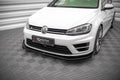 Maxton Design Front Stoßstange Flaps passend für VW Golf R Mk7 schwarz Hochglanz