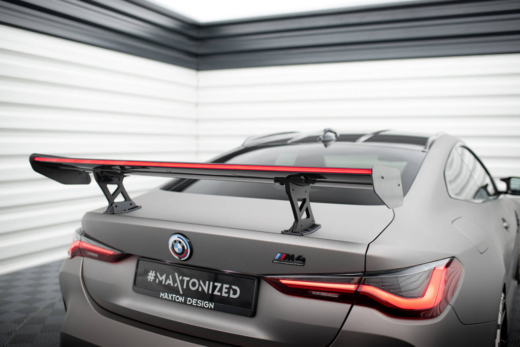 Maxton Design Carbon Spoiler With Internal Brackets Uprights + LED BMW M4 G82 / G82 Facelift / M440i / 4 M-Paket G22 / G22 Facelift für BMW 4er Coupe