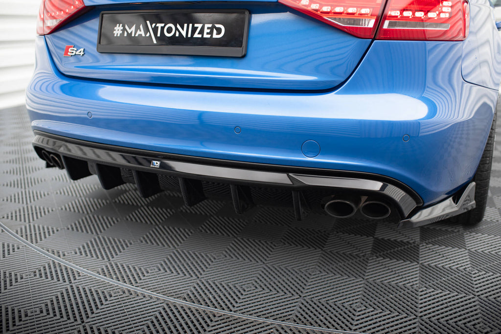Maxton Design Diffusor Heck Ansatz passend für Audi S4 Limousine / Avant B8