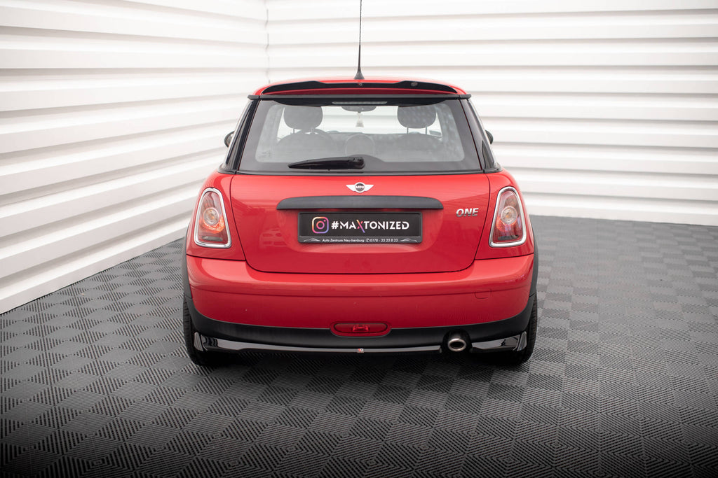 Maxton Design Heck Ansatz Flaps Diffusor passend für Mini One R56 schwarz Hochglanz