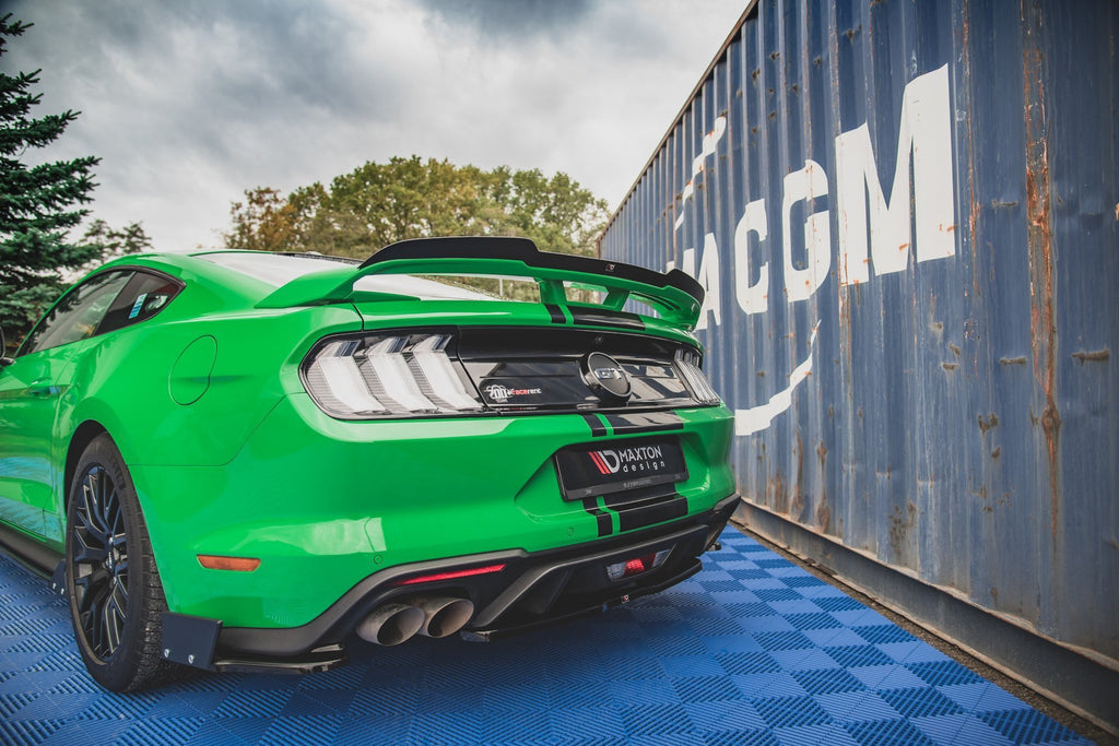 Maxton Design Spoiler CAP passend für Ford Mustang GT Mk6 Facelift schwarz Hochglanz