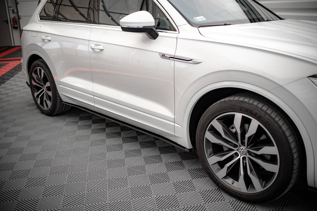Maxton Design Street+ Seitenschweller Leisten passend für VW Touareg R-line Mk3 schwarz Hochglanz