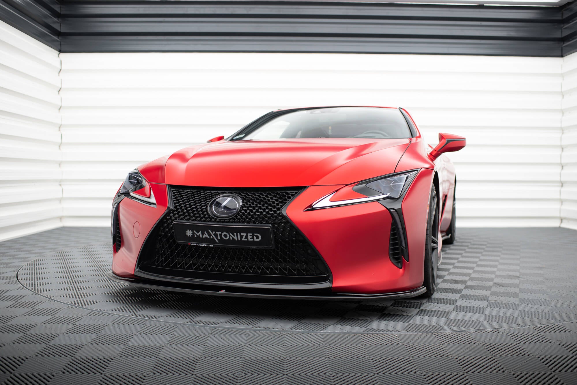 Maxton Design Street+ Spoilerlippe Front Ansatz V.2 passend für Lexus LC 500 schwarz Hochglanz