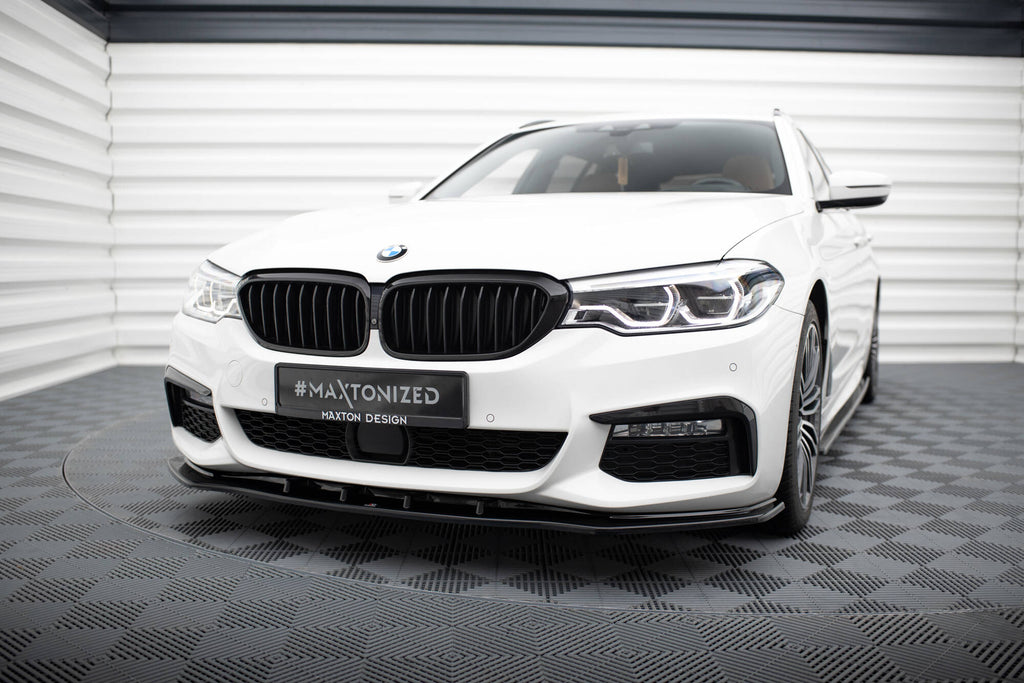 Maxton Design Street+ Spoilerlippe Front Ansatz V.1 passend für BMW 5er M-Paket / M550d / M550i G30/ G31 M-Paket schwarz Hochglanz