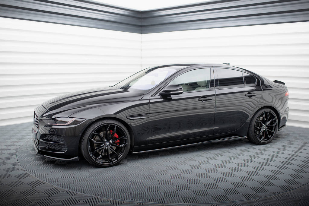 Maxton Design Street+ Seitenschweller Leisten passend für Jaguar XE X760 Facelift schwarz Hochglanz