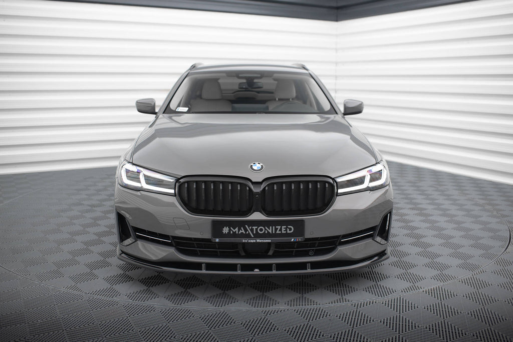 Maxton Design Street+ Spoilerlippe Front Ansatz V.1 passend für BMW 5er G30 / G31 Facelift schwarz Hochglanz