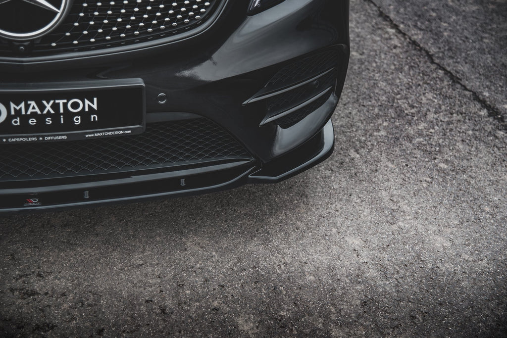 Maxton Design Street+ Spoilerlippe Front Ansatz V.1 passend für Mercedes-Benz V-Klasse AMG-Line W447 Facelift schwarz Hochglanz