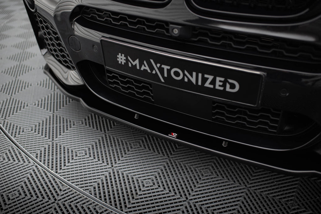Maxton Design Street+ Spoilerlippe Front Ansatz passend für BMW X4 M Paket schwarz Hochglanz