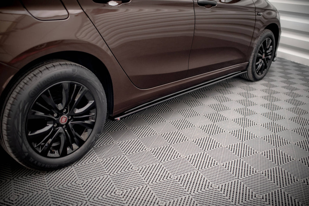 Maxton Design Street+ Seitenschweller Leisten passend für Fiat Tipo S-Design schwarz Hochglanz