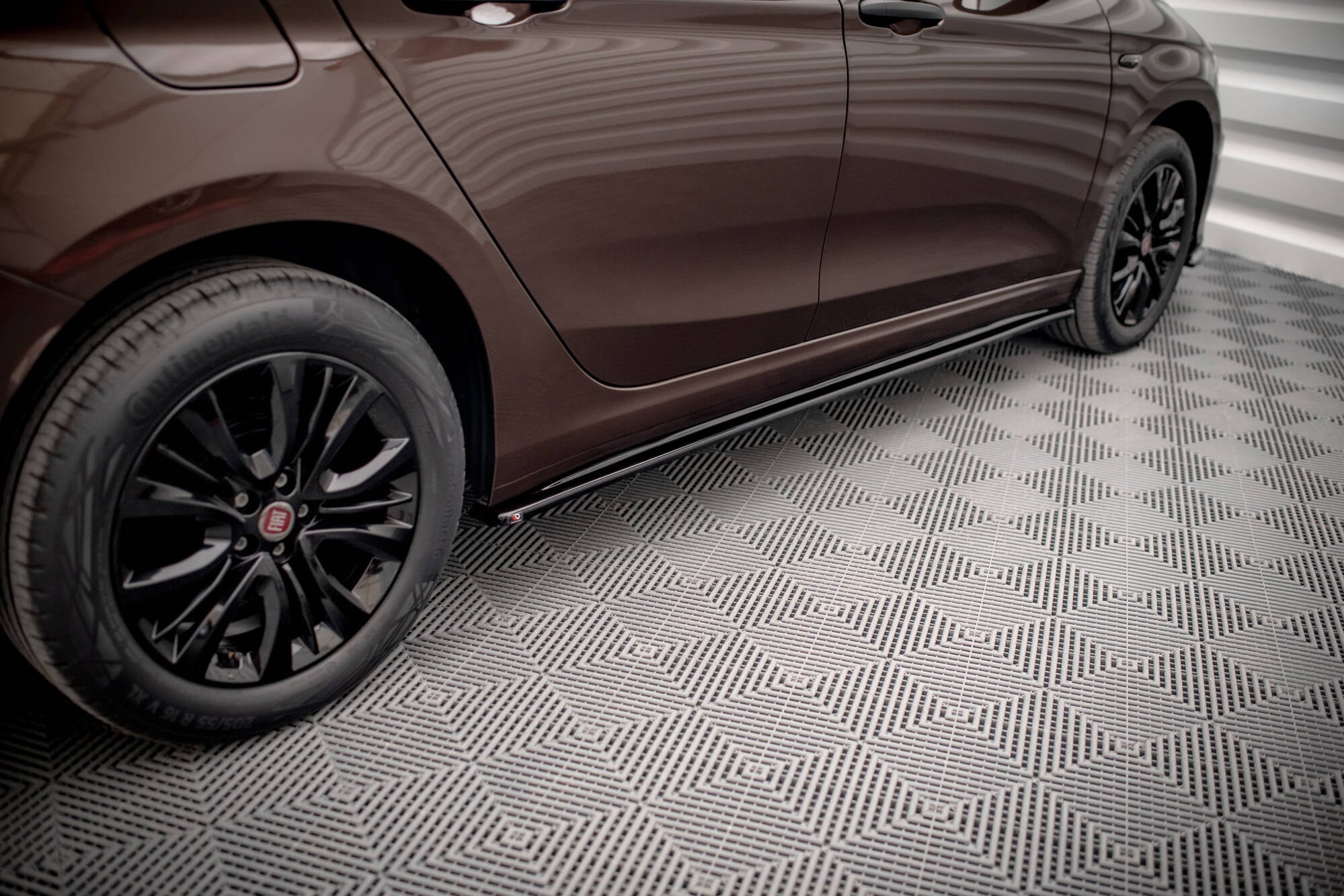 Maxton Design Street+ Seitenschweller Leisten passend für Fiat Tipo S-Design schwarz Hochglanz