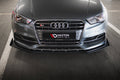 Maxton Design Front Stoßstange Flaps passend für Audi S3 / A3 S-Line Limousine 8V schwarz Hochglanz