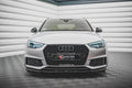 Maxton Design Street+ Spoilerlippe Front Ansatz V.3 passend für Audi S4 / A4 S-Line B9 schwarz Hochglanz