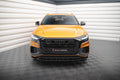 Maxton Design Street+ Spoilerlippe Front Ansatz passend für V.1 Audi Q8 S-line / SQ8 Mk1 schwarz Hochglanz