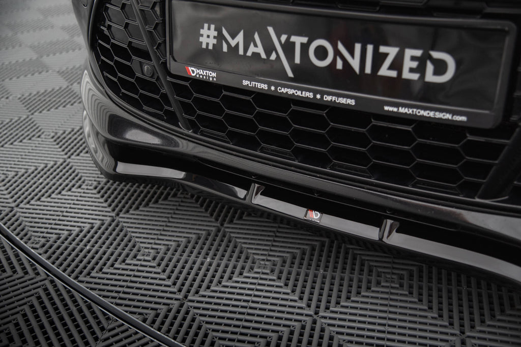 Maxton Design Street+ Spoilerlippe Front Ansatz V.1 passend für Ford Mondeo ST-Line Limousine Mk4 Facelift schwarz Hochglanz