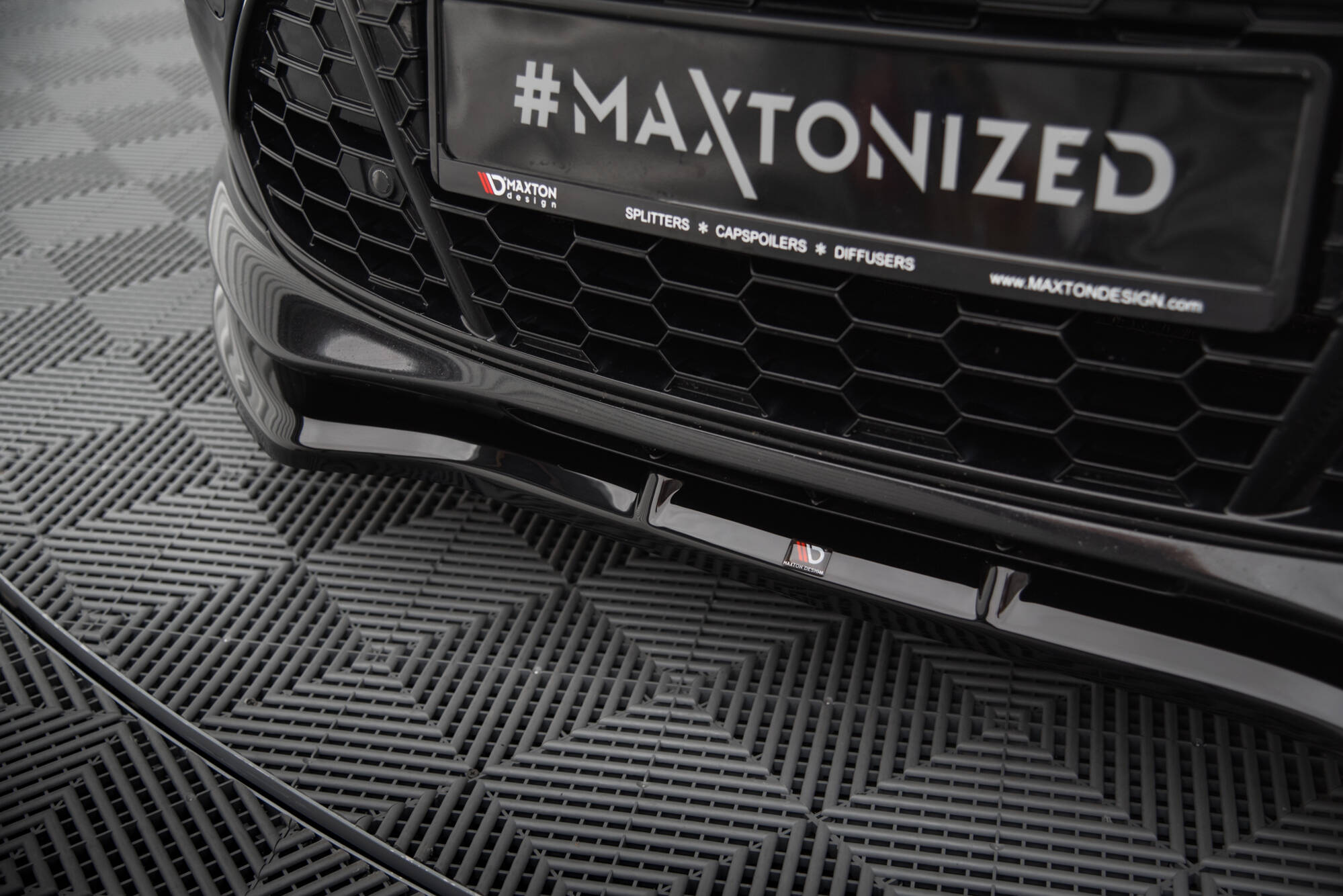 Maxton Design Street+ Spoilerlippe Front Ansatz V.1 passend für Ford Mondeo ST-Line Limousine Mk4 Facelift schwarz Hochglanz
