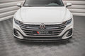 Maxton Design Street+ Spoilerlippe Front Ansatz V.2 passend für VW Arteon R-Line Limousine / Shooting Brake Mk1 Facelift schwarz Hochglanz