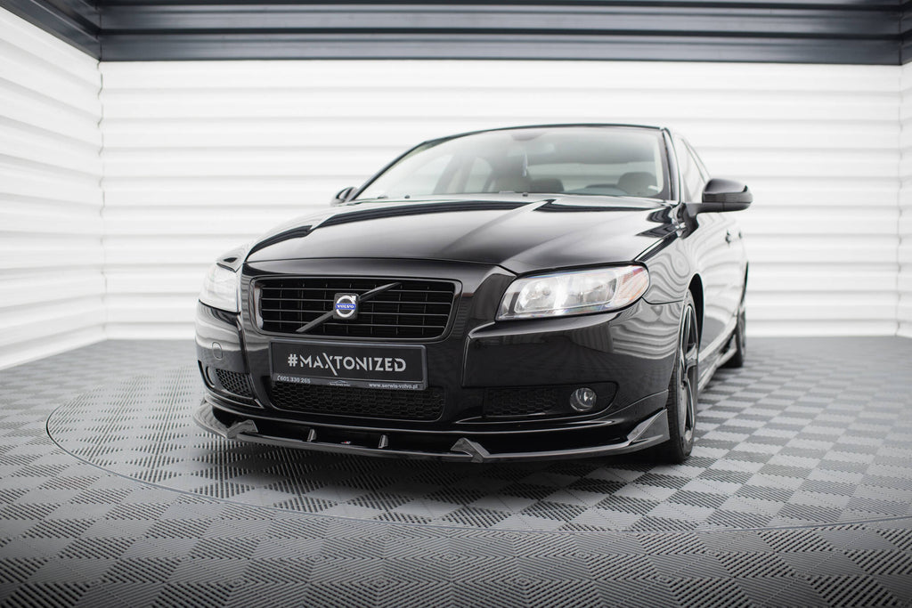 Maxton Design Street+ Spoilerlippe Front Ansatz passend für Volvo S80 Mk2 schwarz Hochglanz