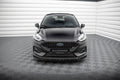 Maxton Design Street+ Spoilerlippe Front Ansatz V.2 passend für Ford Fiesta ST / ST-line Mk8 Facelift schwarz Hochglanz