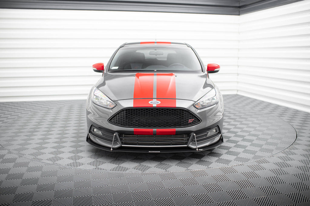 Maxton Design Sport Street+ Spoilerlippe Front Ansatz V.2 passend für Ford Focus ST Mk3 FL
