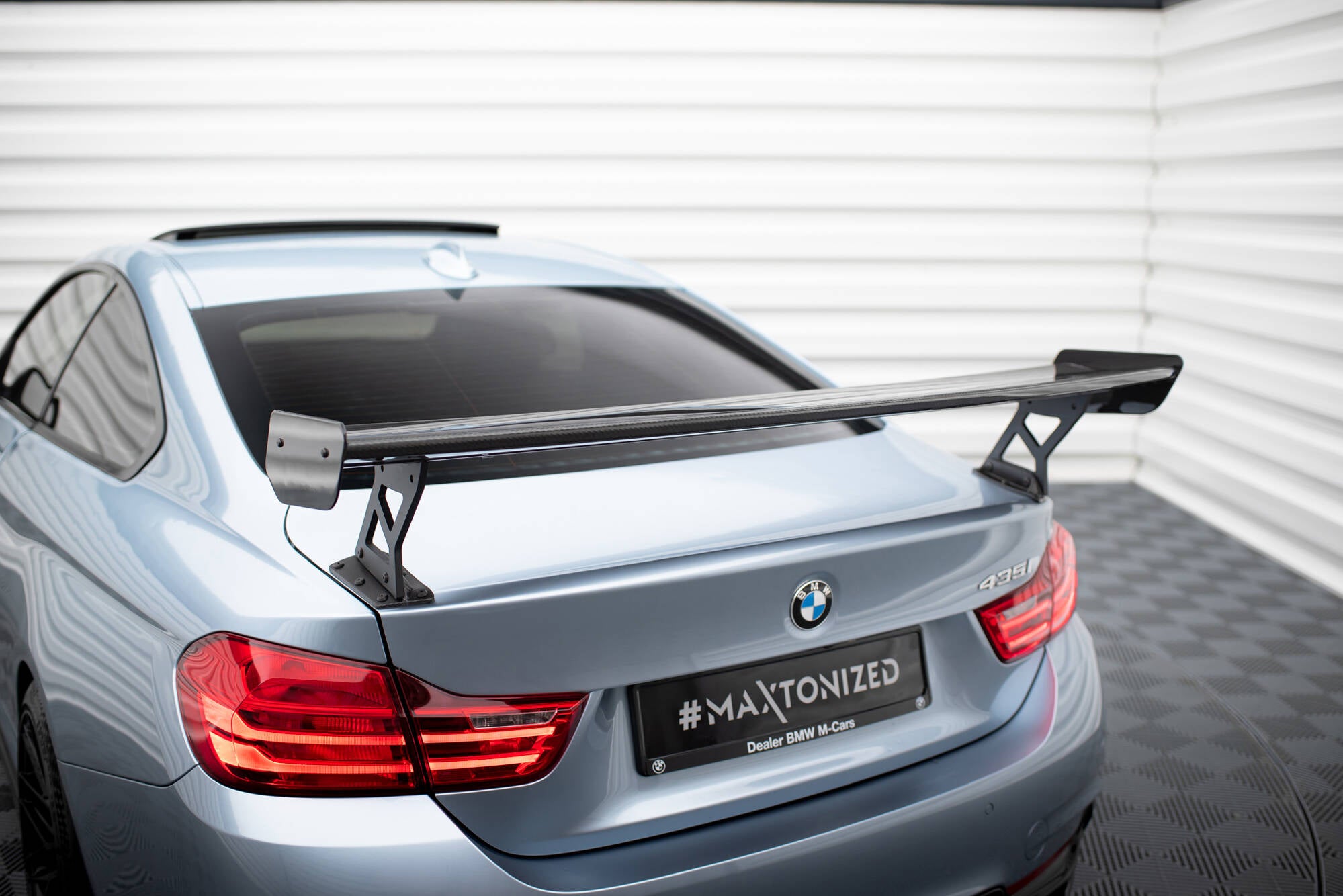 Maxton Design Carbon Spoiler With External Brackets Uprights BMW 4er F32 / 4 F32 M-Paket Coupe für BMW 4er Coupe