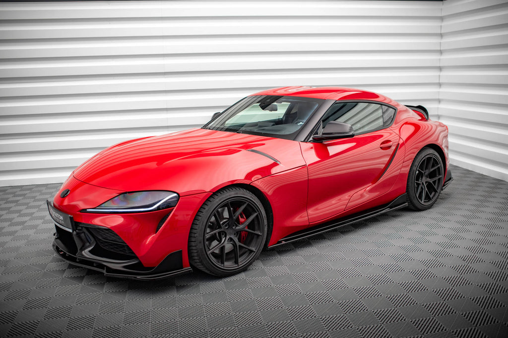 Maxton Design Street+ Seitenschweller Leisten passend für V.3 passend für Toyota Supra Mk5 schwarz Hochglanz
