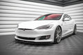 Maxton Design Street+ Spoilerlippe Front Ansatz V.1 passend für Tesla Model S Facelift schwarz Hochglanz