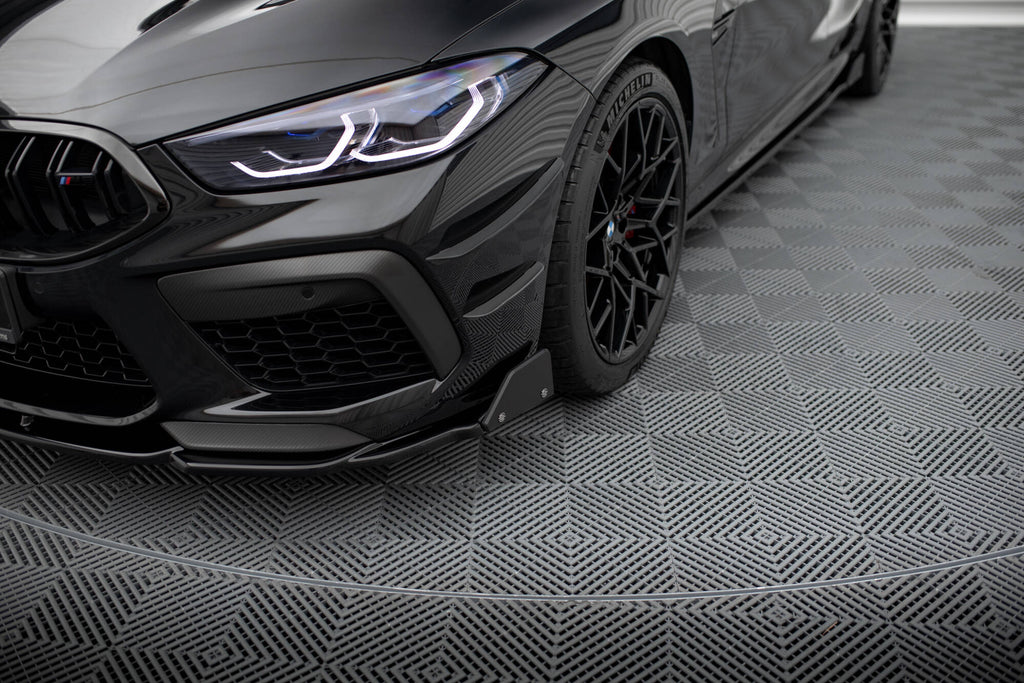 Maxton Design Street+ Spoilerlippe Front Ansatz V.1 + Flaps passend für BMW M8 Gran Coupe F93 / Coupe F92