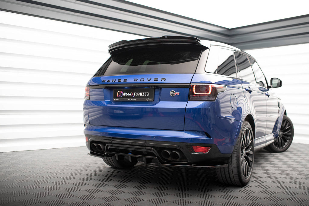 Maxton Design Spoiler CAP passend für Land Rover Range Rover Sport SVR Mk2 Facelift schwarz Hochglanz
