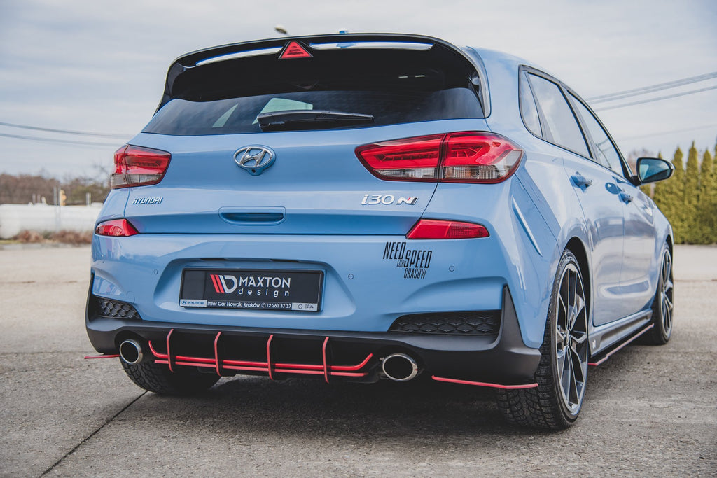 Maxton Design Robuste Racing Heckschürze V.1 passend für Hyundai I30 N Mk3 Hatchback