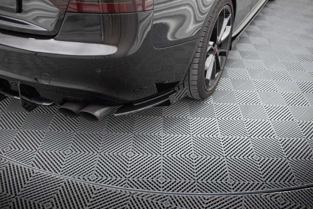 Maxton Design Street Pro Heck Ansatz Flaps Diffusor + Flaps passend für Audi S5 / A5 S-Line Coupe / Cabriolet 8T schwarz Hochglanz