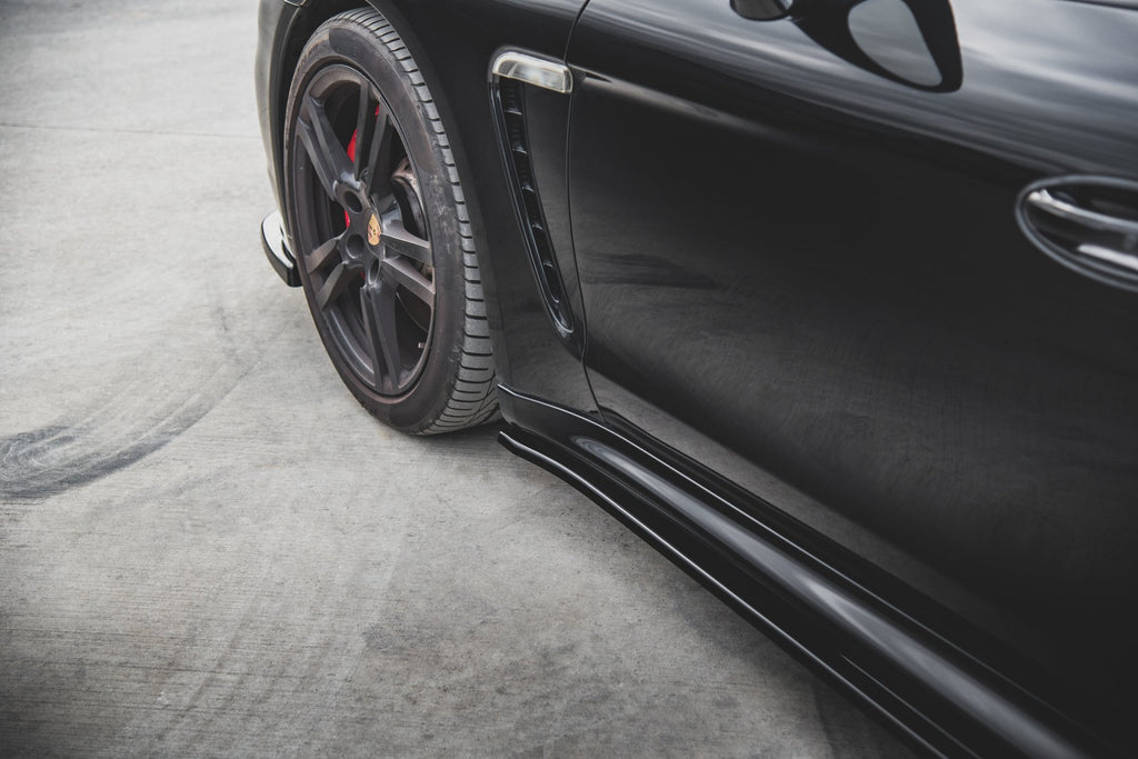 Maxton Design Street+ Seitenschweller Leisten V.2 passend für Porsche Panamera Turbo 970 Facelift schwarz Hochglanz