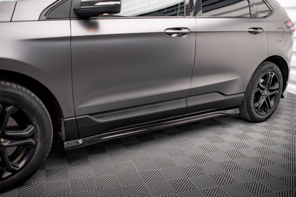 Maxton Design Street+ Seitenschweller Leisten passend für Ford Edge ST Mk2 Facelift schwarz Hochglanz