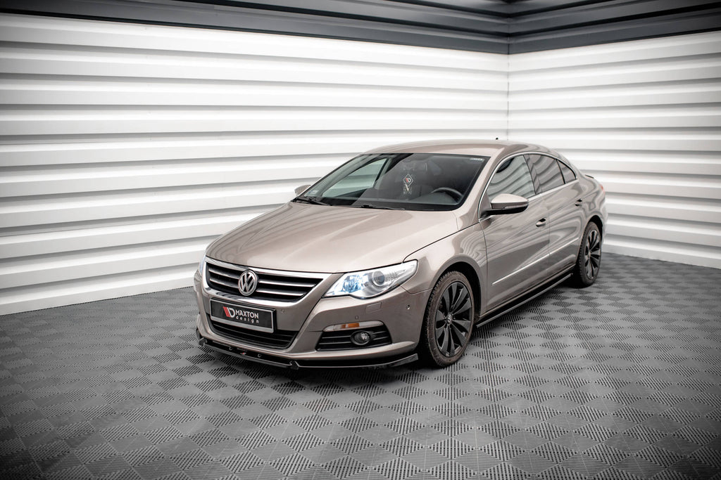 Maxton Design Street+ Seitenschweller Leisten V.2 passend für VW Passat CC schwarz Hochglanz