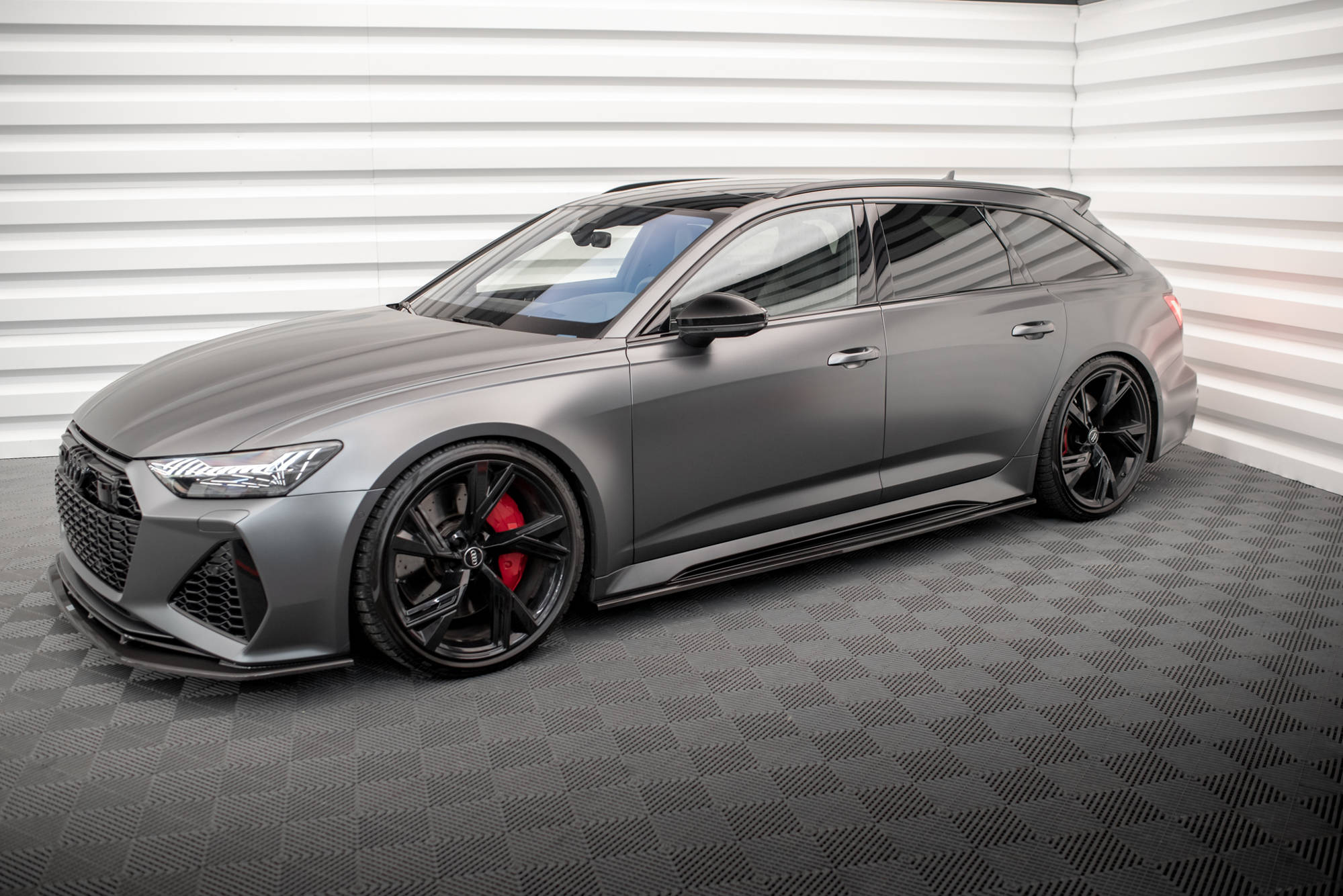 Maxton Design Set of Carbon Fiber Splitters Audi RS6 C8 schwarz matt für Audi