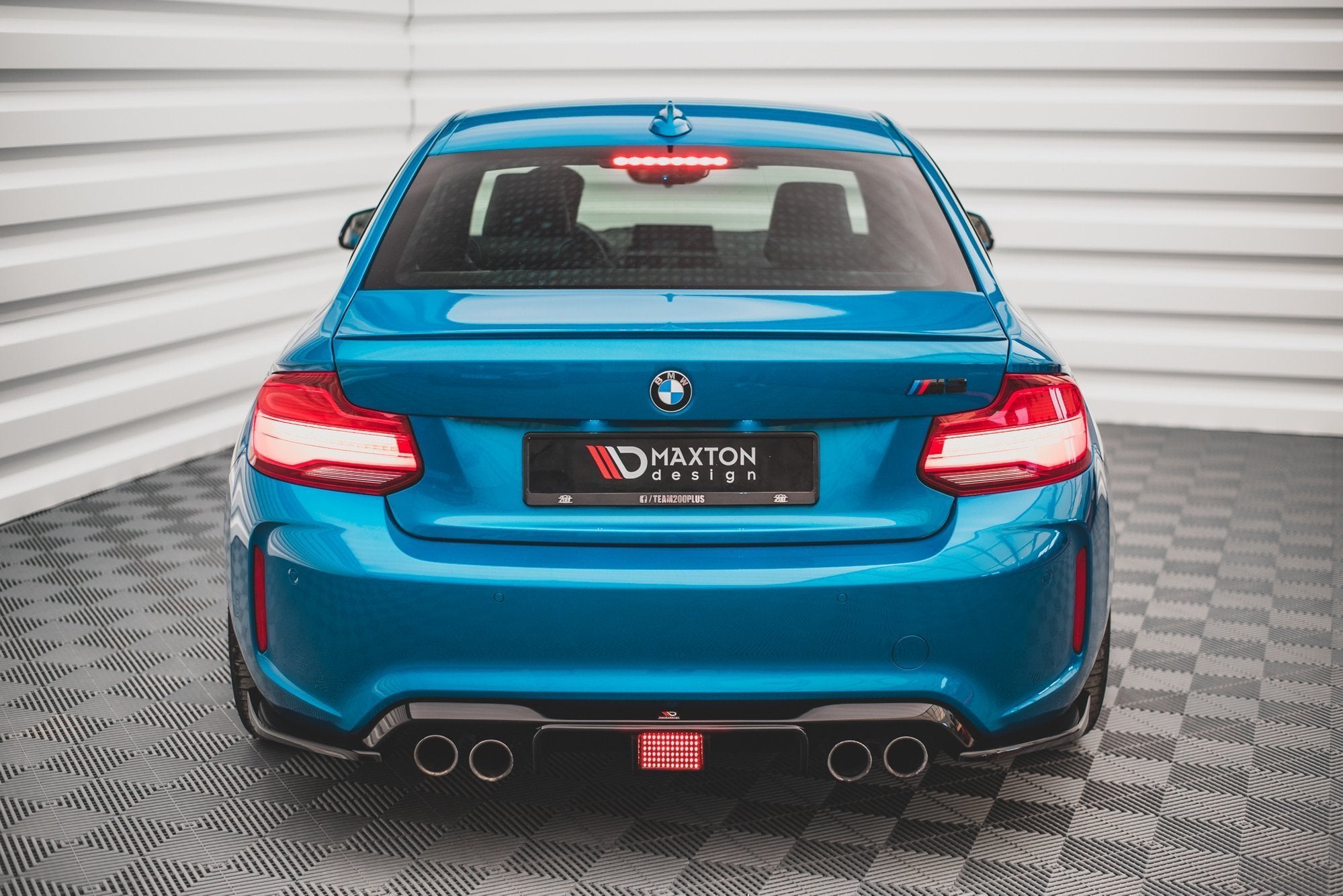 Maxton Design Diffusor Heck Ansatz passend für BMW M2 F87 schwarz Hochglanz