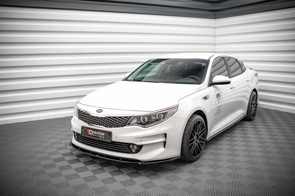 Maxton Design Street+ Spoilerlippe Front Ansatz V.2 passend für Kia Optima Mk4 schwarz Hochglanz