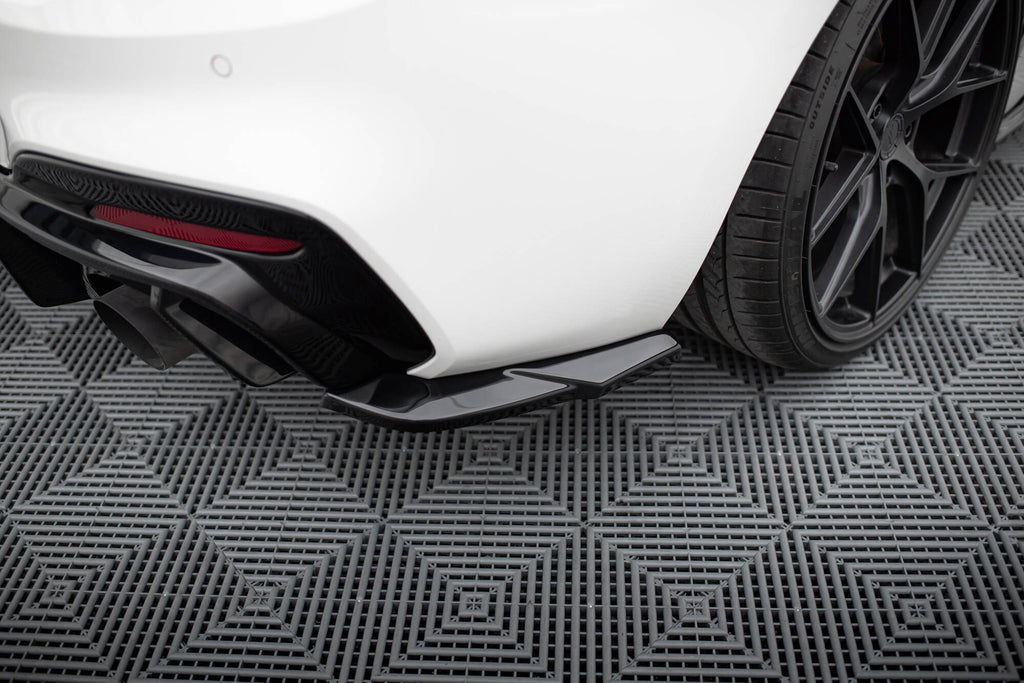 Maxton Design Heck Ansatz Flaps Diffusor V.5 passend für (Für heckansatz v.3) BMW 1er M-Paket / M140i F20 Facelift schwarz Hochglanz