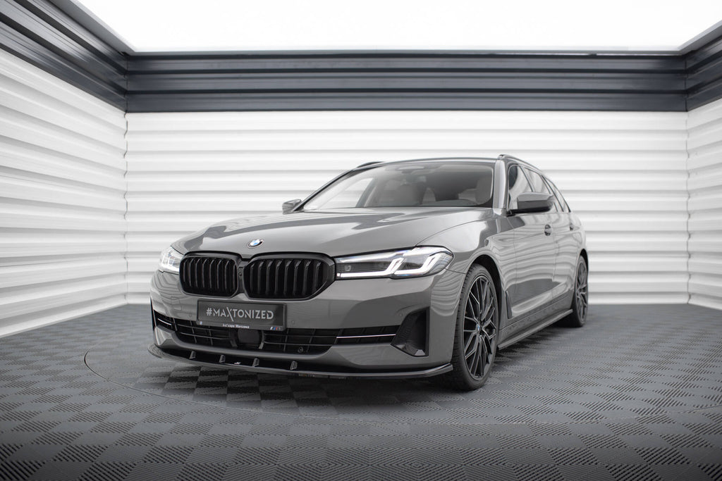 Maxton Design Street+ Spoilerlippe Front Ansatz V.1 passend für BMW 5er G30 / G31 Facelift schwarz Hochglanz
