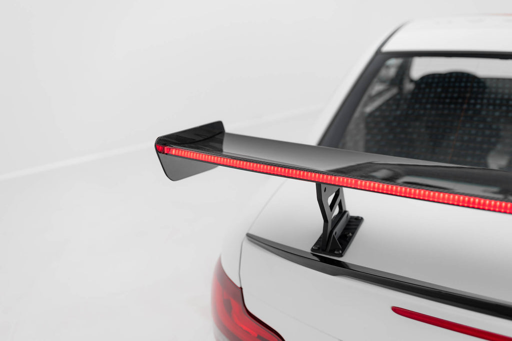 Maxton Design Carbon Spoiler With Internal Brackets Uprights V.2 + LED BMW 1er M E82 für BMW M1 E82