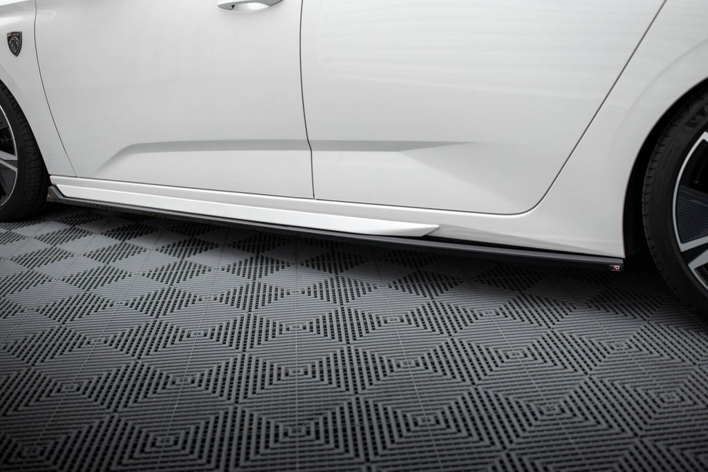 Maxton Design Street+ Seitenschweller Leisten passend für Peugeot 308 GT SW Mk3 schwarz Hochglanz
