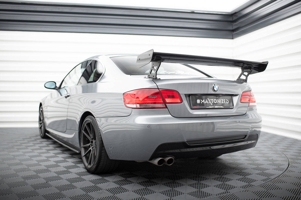 Maxton Design Carbon Spoiler With External Brackets Uprights BMW 3er / M3 Coupe E92 für BMW 3er E92
