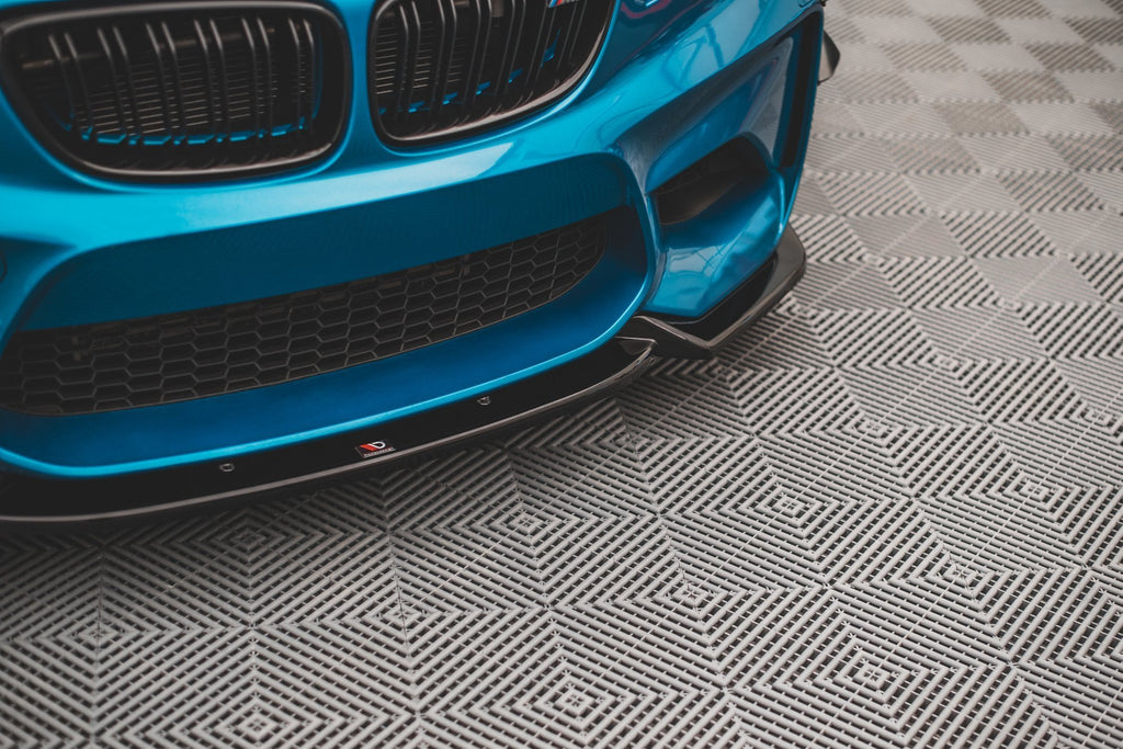 Maxton Design Street+ Spoilerlippe Front Ansatz V.2 passend für BMW M2 F87 schwarz Hochglanz